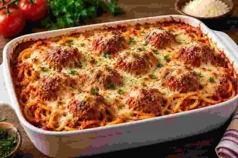Fazoli's Baked Spaghetti with Meatballs